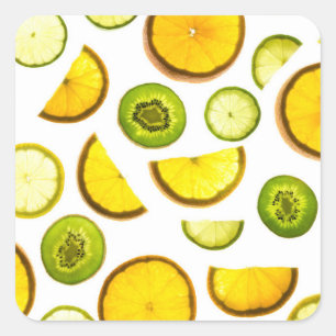 Carré Sticker aux fruits d'agrumes
