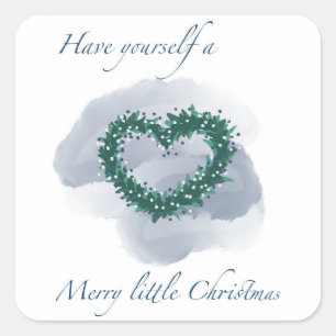 Carré Sticker avec illustration de Noël