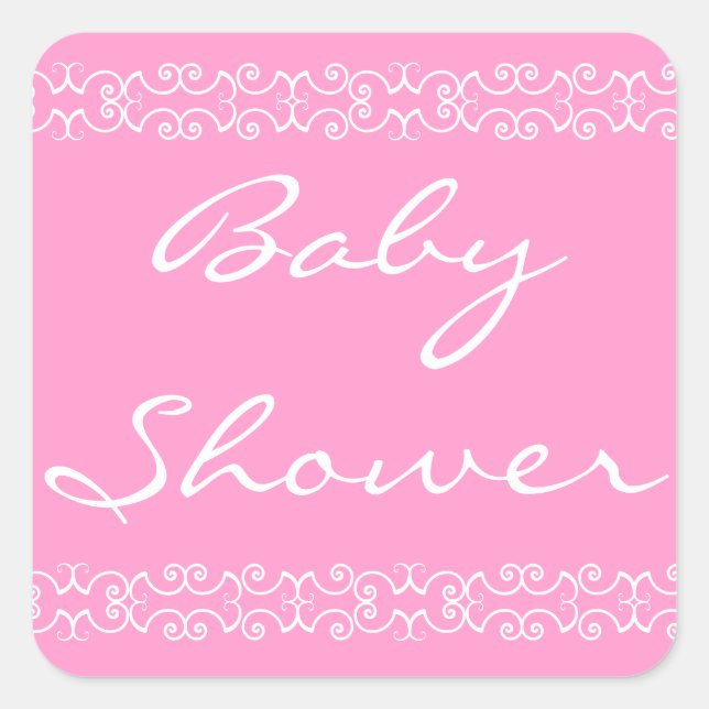 Carré Sticker baby shower (Devant)