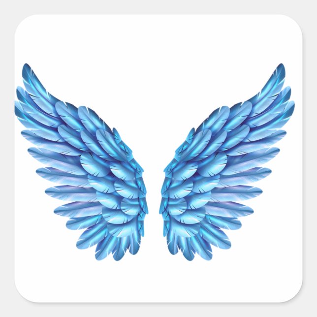 Carré Sticker Blue Wings (Devant)
