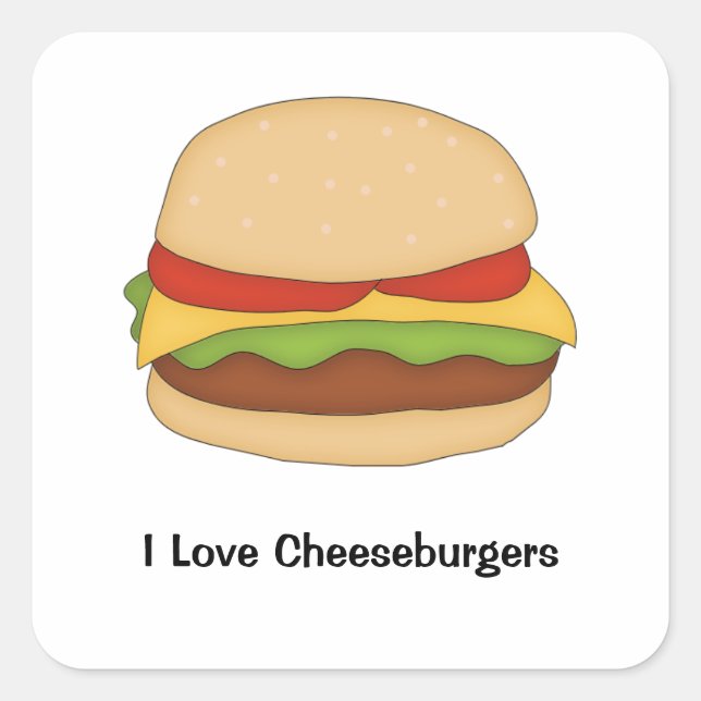 Carré Sticker Cheeseburger (Devant)