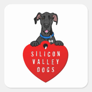 Carré Sticker Chiens de Silicon Valley