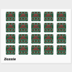 Carré Sticker  Christmas Holly Berry Restauration