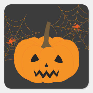 Carré Sticker Citrouille Halloween