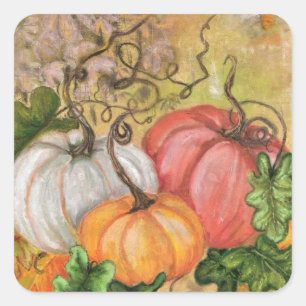 Carré Sticker citrouille Halloween