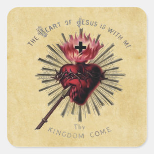 Carré Sticker Coeur De Jésus