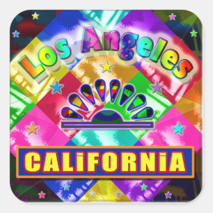 Carré Sticker "Coloring Los Angeles 4"