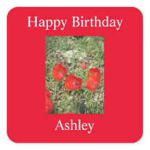 Sticker Corfou Red Poppies