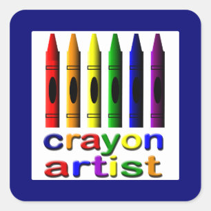 Carré Sticker Crayon Artist Cute