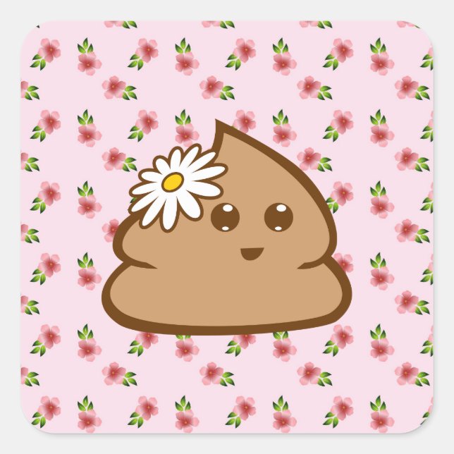 Carré Sticker Cute Lil Poo (Devant)