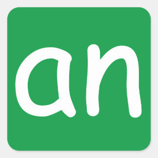 Carré Sticker CVC Mots ‘-an’