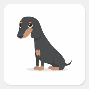 Carré Sticker Dachshund
