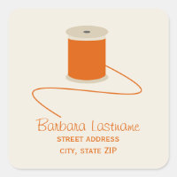 Sticker d'adresse de fil orange