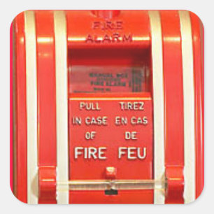 Carré Sticker d'alarme incendie