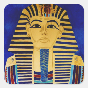 Carré sticker d'art King Tut Tutankhamun
