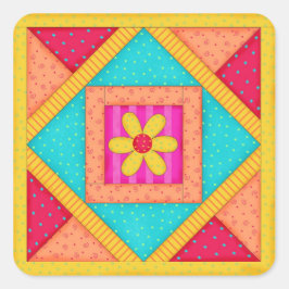 Carré Sticker de bloc de surface de patchwork