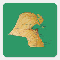 Sticker de carte du Koweït