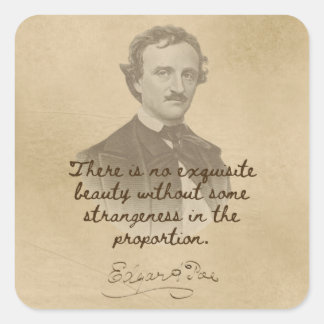Carré Sticker de citation Edgar Allan Poe - Beauté exqui