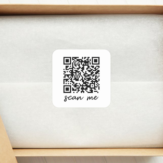 Carré Sticker de code QR personnalisé (Créateur téléchargé)
