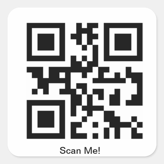 Carré Sticker de code QR personnalisé (Devant)