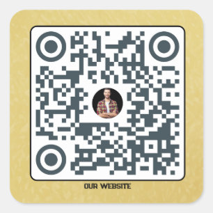 Carré Sticker de code QR sans contact - Personnalisé