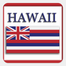Sticker de conception drapeau de l'État d'Hawaii