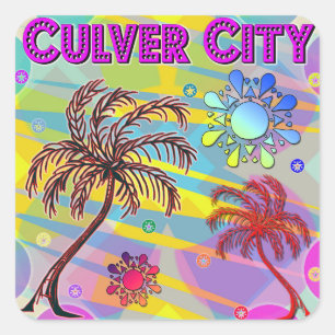 Carré Sticker de Culver City Happy and Hope