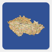 Sticker de la carte de Tchechia