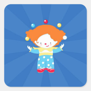 Carré Sticker de la fête du Carnaval de cirque