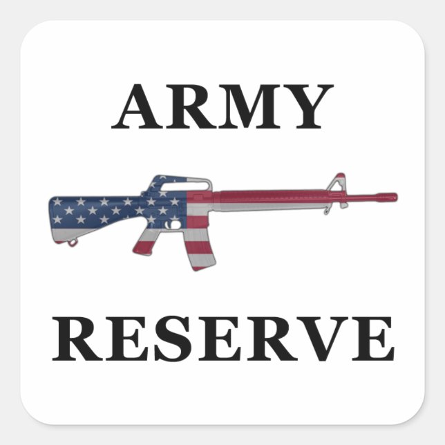 Carré Sticker de la Réserve de l'Armée de terre M16 (Devant)