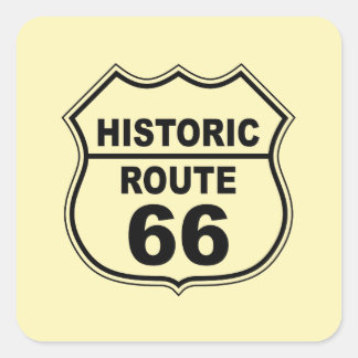 Carré Sticker de la route historique 66