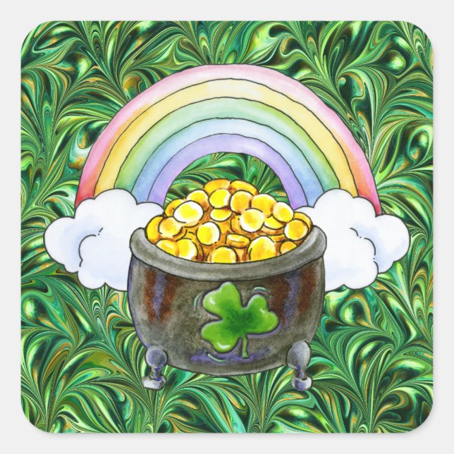 Carré Sticker de la Saint Patrick (Devant)