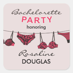 Carré Sticker de lingerie de la partie de bachelorette