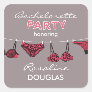 Carré Sticker de lingerie de la partie de bachelorette