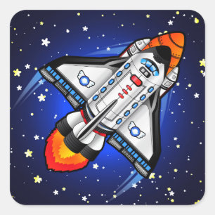 Carré Sticker de navette spatiale