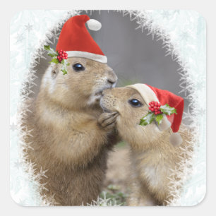 Carré Sticker de Noël Kiss