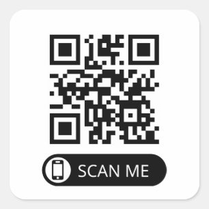 Carré Sticker de numérisation de code QR
