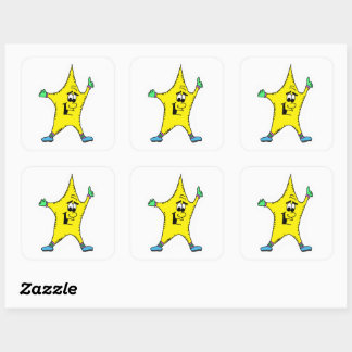 Carré Sticker de personnage étoile
