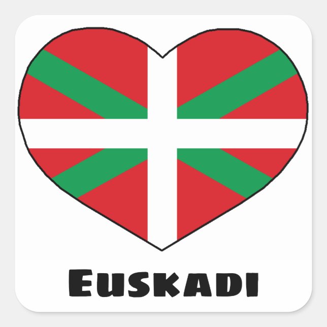 Carré Sticker de style basque Love (Devant)
