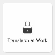 Sticker de traducteur au travail