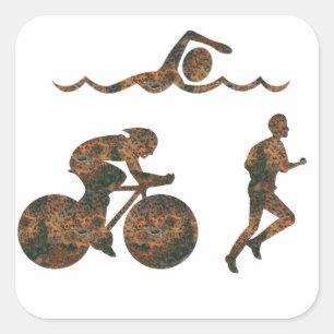 Carré Sticker de triathlon de pointe