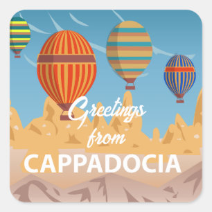 Carré Sticker de vacances de voyage de Cappadocia Turqui