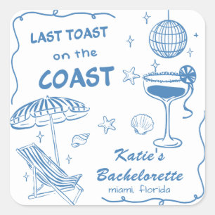 Carré Sticker Dernier de la plage toast Coast Bacheloret