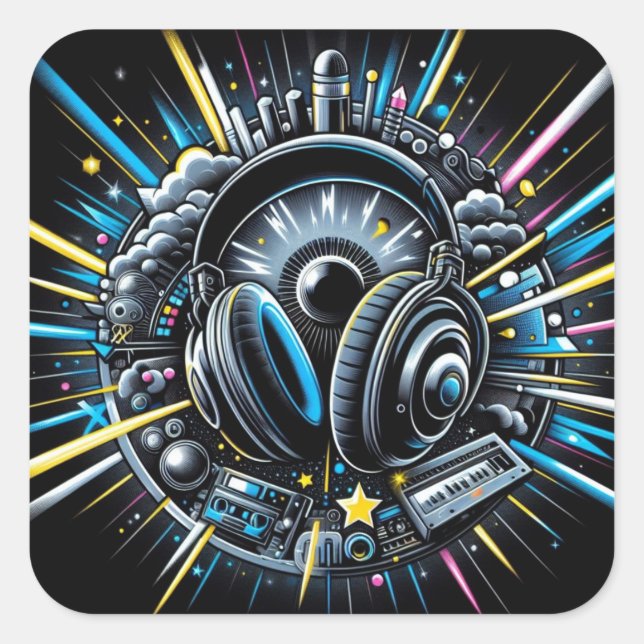 Carré Sticker DJ (Devant)