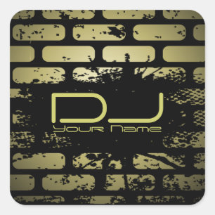 Carré Sticker DJ Wall en briques