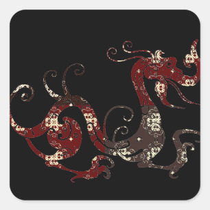 Carré Sticker Dragon Décoratif