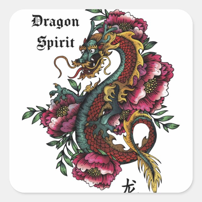 Carré Sticker Dragon Spirit (Devant)