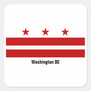 Carré Sticker Drapeau Washington DC