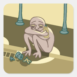 Carré Sticker Drôle
