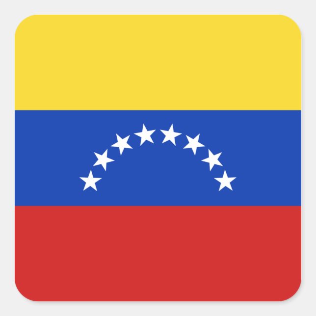 Carré Sticker du drapeau du Venezuela (Devant)